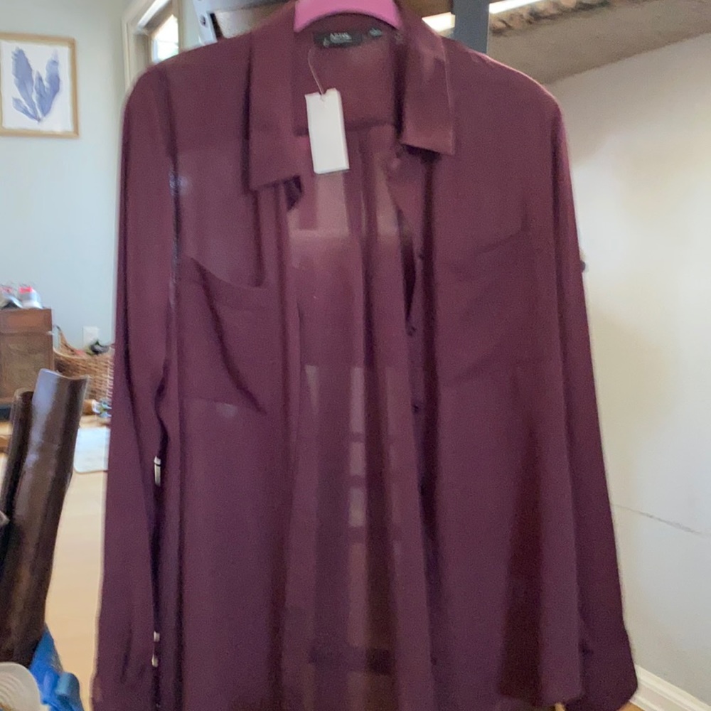 SOLD Maroon Blouse - New with Tags